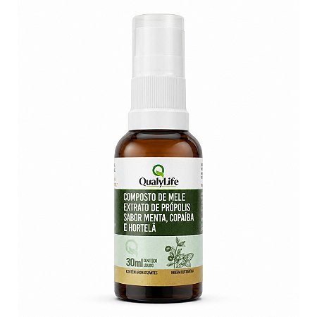 Spray Extrato De Própolis E Menta 30ml Qualylife