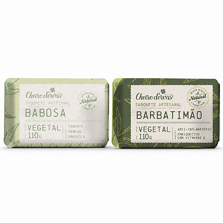 Kit Sabonetes Babosa 110g + Barbatimão 110g Cheiro De Ervas