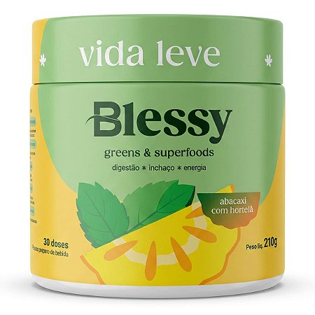 Greens & Superfoods Sabor Abacaxi com Hortelã 210g Blessy