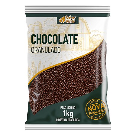 Chocolate Granulado Preto Sabor Verde Kg