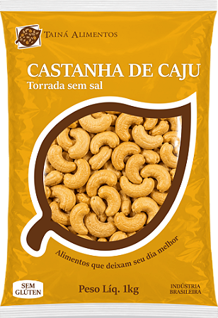 Castanha De Caju W1 Torrada Sem Sal Tainá Alimentos Kg