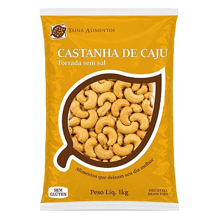 Castanha De Caju W1 Torrada Sem Sal Tainá Alimentos Kg