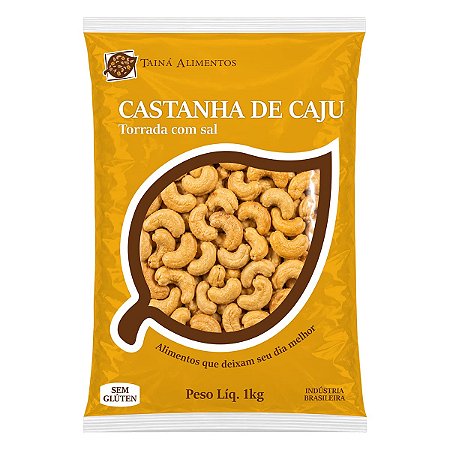 Castanha De Caju W1 Torrada Com Sal Tainá Alimentos Kg