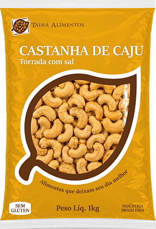 Castanha De Caju W1 Torrada Com Sal Tainá Alimentos Kg