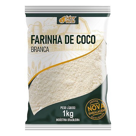 Farinha de Coco Branca Sabor Verde Kg