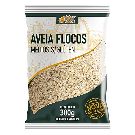 Aveia em Flocos Médios Sem Glúten Sabor Verde Kg