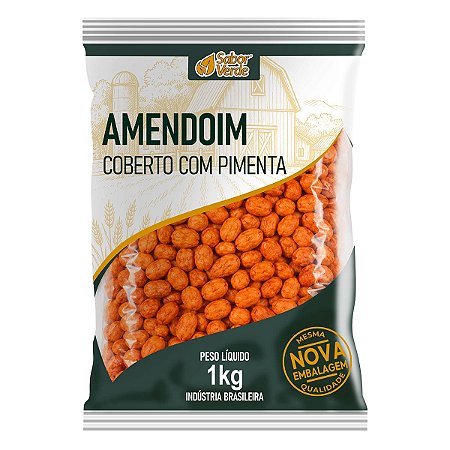 Amendoim Coberto de Pimenta Sabor Verde Kg
