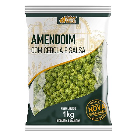 Amendoim Coberto com Cebola e Salsa Sabor Verde Kg