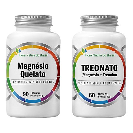 Kit Magnésio Quelato + Treonato Flora Nativa