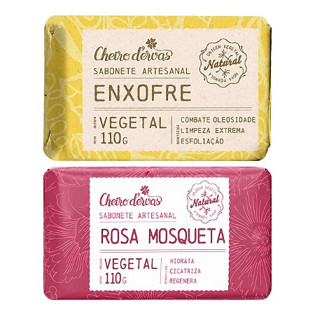 Kit Sabonete de Enxofre + Rosa Mosqueta Cheiro D'Ervas