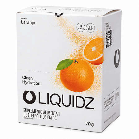 Liquidz Eletrólitos Zero Açúcar Laranja 14 Sachês
