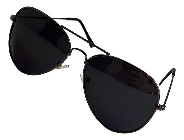 Óculos De Sol Aviador Polarizado Preto Masculino Feminino