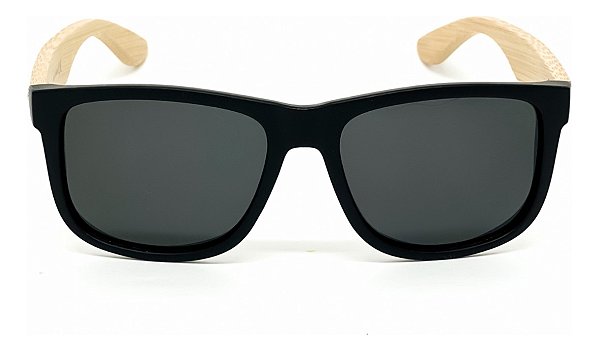 Óculos De Sol Quadrado Bambu Premium Original Uv400