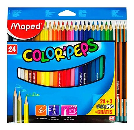 LAPIS DE COR 24 CORES MAPED
