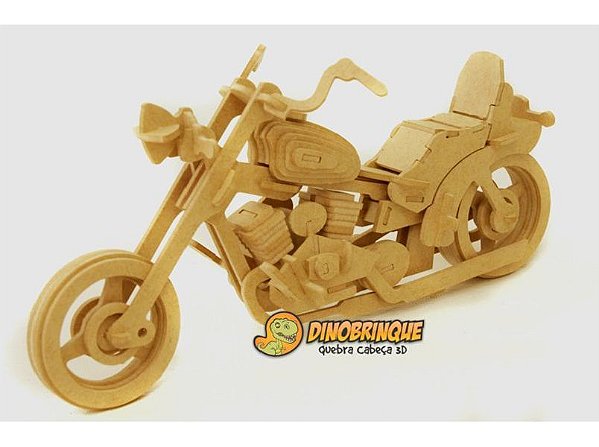 Quadro decorativo desenho moto Harley Davison marrom