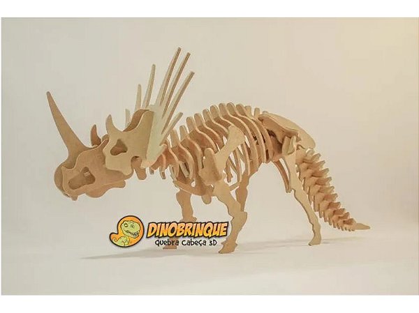 Jogos de Quebra-Cabeça em promoção  Lister - Dinossauro - Estegossauro - 3D  - Feito em MDF - 43x10x18 cm - 70 peças - 1un - Brincadeira de Criança -  Zzdiversos