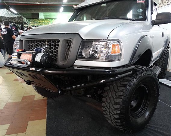 Para-Choque Tubular Dianteiro 2" Com Mesa De Guincho 2006/2010 Ford Ranger