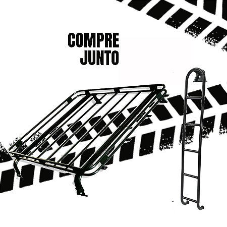 Bagageiro Com Apoio Duplo Cabine Dupla + Escada Para Toyota Bandeirantes