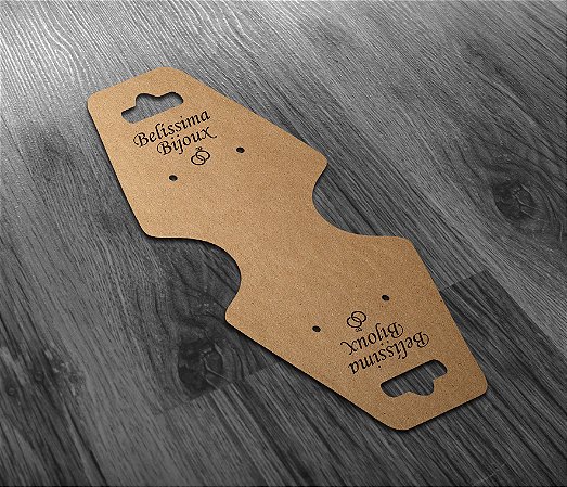Tag 13,X5,5cm Kraft ou Branca para Brinco e Colar Colocamos Seu Logo Gravatinha