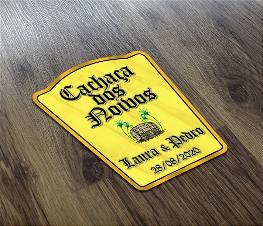 Adesivo Cachaça dos Noivos Vários Tamanhos Rótulo