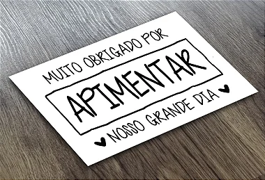 Adesivo 50 ml Obrigado por Apimentar Garrafinhas I