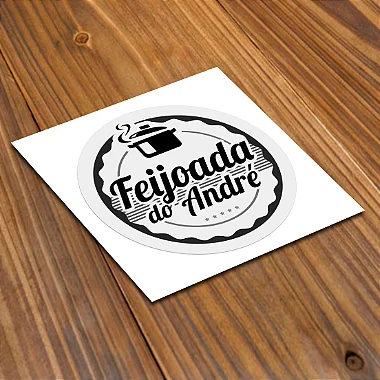 Adesivo Feijoada Aniversários e Festas Transparente a Prova D'água