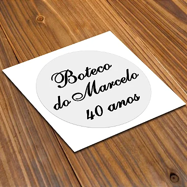 Adesivo Boteco Aniversários e Festas Transparente a Prova D'água