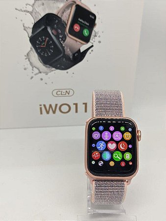 Relógio Smartwatch IWO 11- Rose- Preto