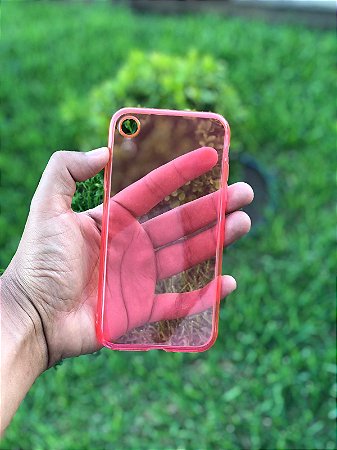 Capa Silicone fluorescente iPhone XR - Rosa - CapasBahia