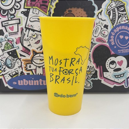 Copo + Cordão  "Copa do Mundo" Amarelo