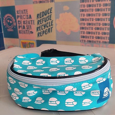 Pochete azul 'Hamburguer'