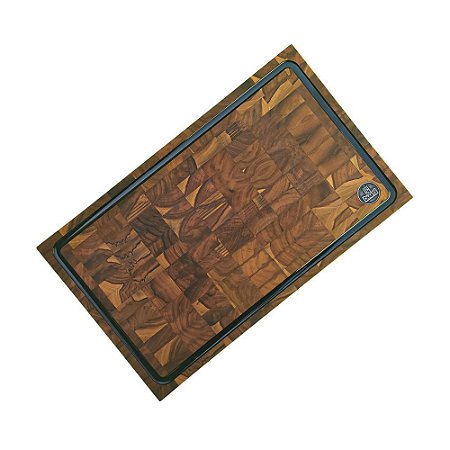 Tábua de Churrasco Gold End Grain com Resina 50x30cm