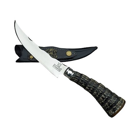 Faca Curva Inox Cabo Rabo de Tatu