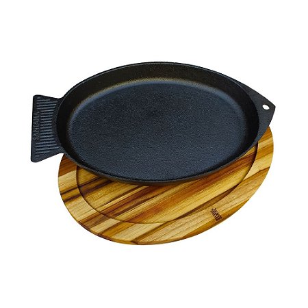 Assadeira de Peixe com Suporte de Madeira