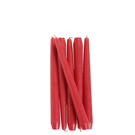 Vela Castiçal Cônica 20 cm Vermelha cx. com 6 unidades