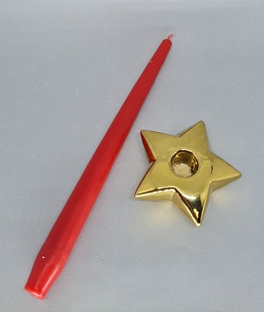 Vela Castiçal Cônica 25 cm Vermelha cx. com 6 unidades