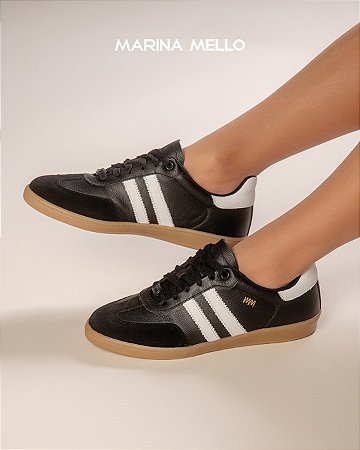Tênis Emma Preto e Branco, Marina Mello.