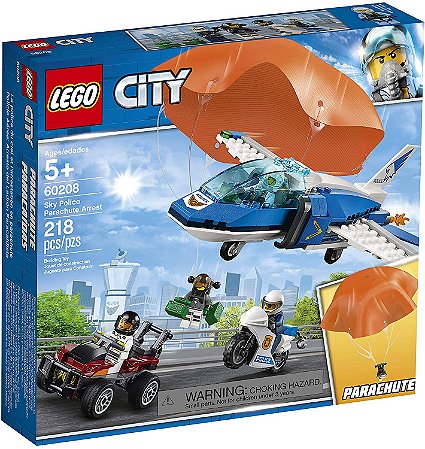 LEGO CITY POLICIA AEREA DETENCAO DE PARAQUEDAS 60208