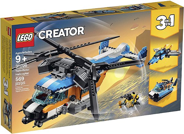 LEGO CREATOR 3 EM 1 HELICOPTERO DE DUAS HELICES 31096