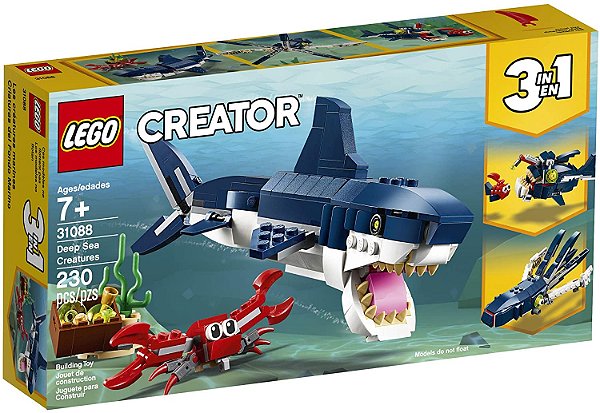 LEGO CREATOR 3 EM 1 CRIATURAS DO FUNDO DO MAR 31088