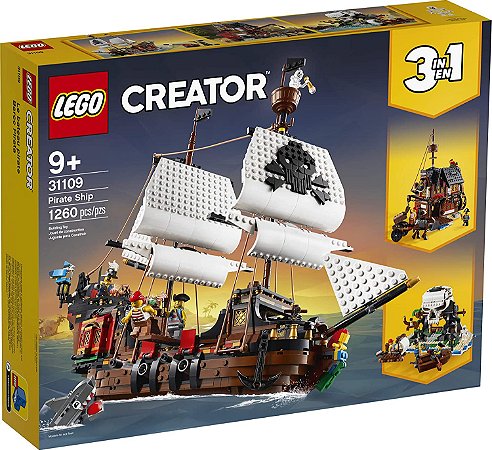 LEGO CREATOR 3 EM 1 BARCO PIRATA V39 31109