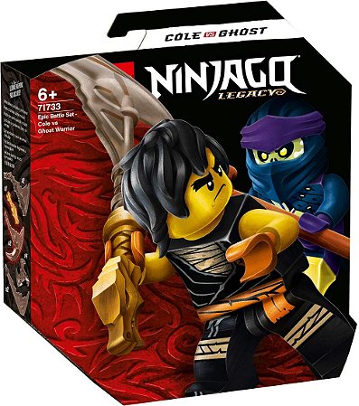 LEGO NINJAGO CONJUNTO DE COMBATE EPICO COLE VS GUERREIRO FANTASMA 71733