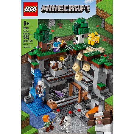 LEGO MINECRAFT A PRIMEIRA AVENTURA 21169 - Star Brink Brinquedos