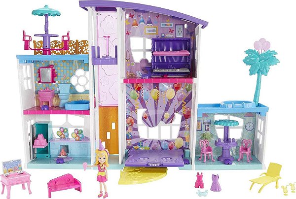 Playset - Polly Pocket - Bolo de Aniversário com Surpresas