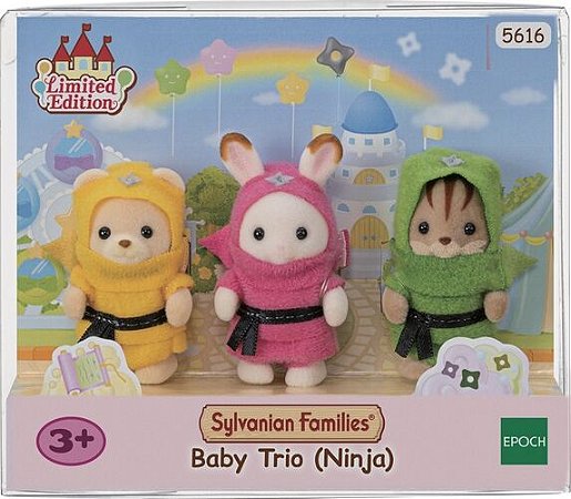 Sylvanian families 5616 le trio des bébés en costumes ninja - mini univers  SYL5054131056165 - Conforama
