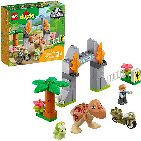 LEGO DUPLO FUGA DOS DINOSSAUROS T. REX E TRICERATOPS 10939