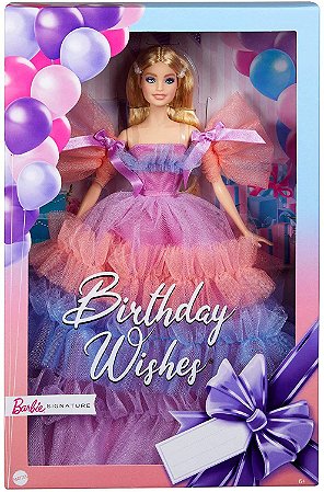 Boneca Barbie Desejos De Aniversario Gtj85