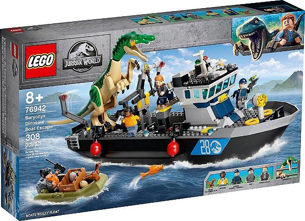 LEGO FUGA DE BARCO DO DINOSSAURO BARYONYX 76942