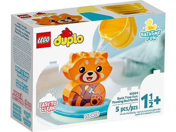 LEGO DUPLO DIVERSÃO HORA DO BANHO : PANDA VERMELHO FLUTUANTE 10964
