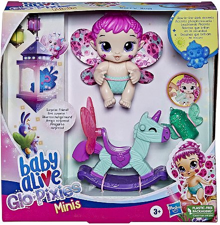 Boneca Baby Alive Glo Pixies Mini Berry Bug - F3650 - Hasbro